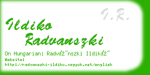 ildiko radvanszki business card